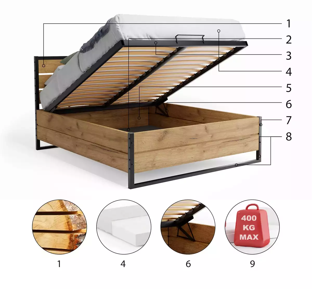 łóżko sypialniane 160x200